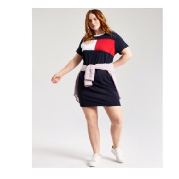plus size tommy hilfiger t shirt dress